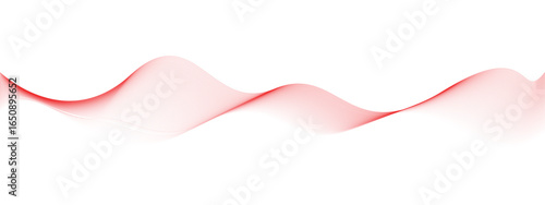 Abstract red wavy lines on white background