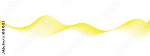 Abstract yellow wavy lines on white background