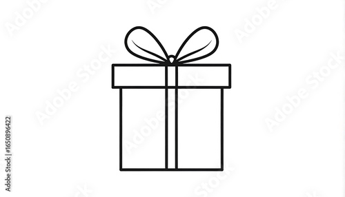 Simple gift box icon