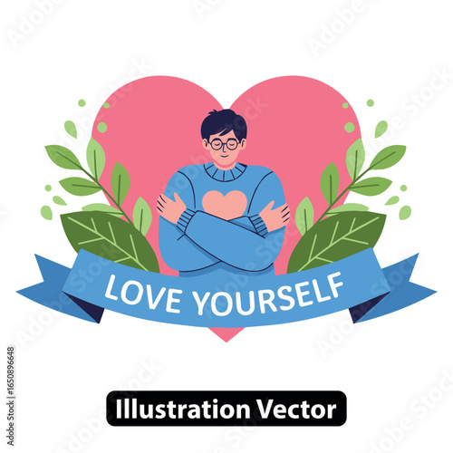 Embrace Self-Love A Heartfelt Illustration