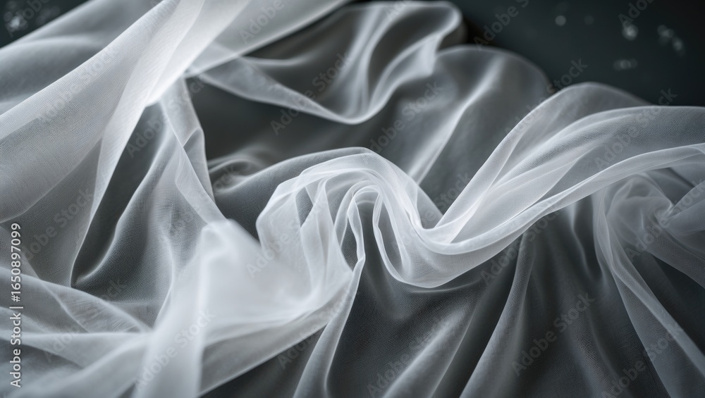 Obraz premium Soft fabric or silk with flowing and delicate texture, presented in an artistic and elegant manner.