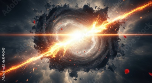 Cosmic Collision Unleashes Fiery Galactic Explosion