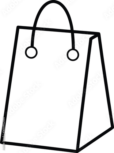 vector illustration of paper shopping bag
