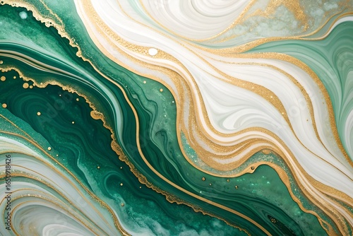 Elegant green marble texture background. Design illustration.