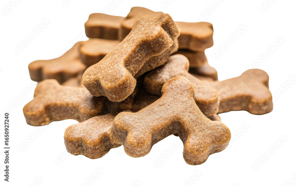 Fototapeta premium Dog bones animal food on white background.png