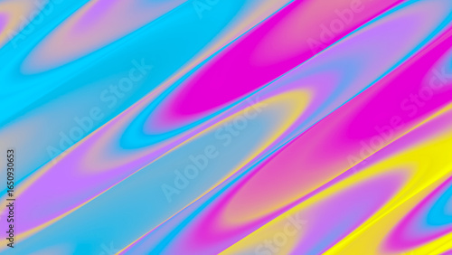 Holographic Fluid Design Featuring Beautiful Blue and Purple Tones Smooth, Flowing Waves. High quality photo