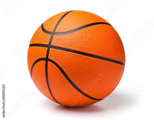Orange Basketball Isolated on White Background.