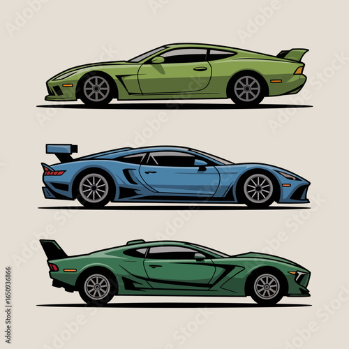 Transportation Vehicles Collection – Cars, Bikes and Aircraft Vector Set