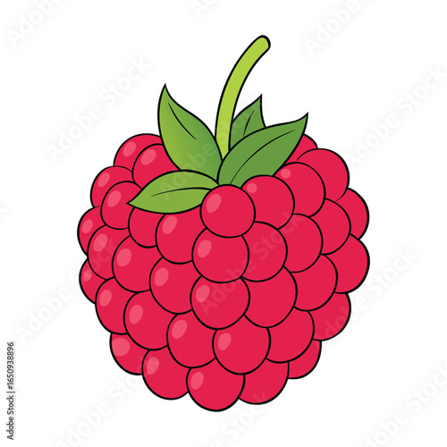 Juicy, ripe raspberries nestled among vibrant green leaves, bursting with natural sweetness and fresh summer flavor, perfect for a healthy snack or dessert.
