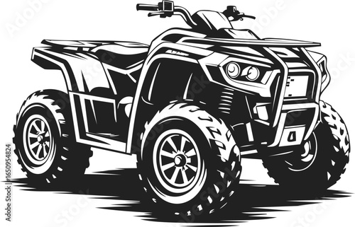 All terrain vehicle, ATV, off-road quad bike, four-wheeler, outdoor adventure machine, rugged transport, sports utility vehicle