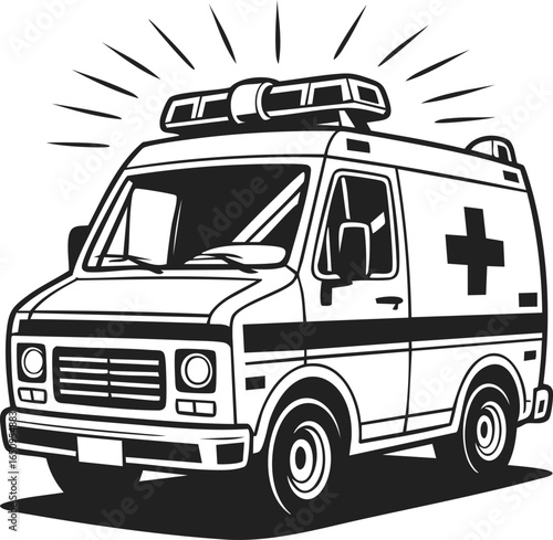 Ambulance, emergency vehicle, medical transport, rescue unit, paramedic van, health service, lifesaving transport, first responder vehicle