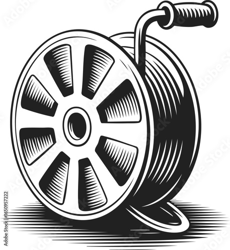 Cable reel, wire spool, coiling device, electrical tool used in construction and repair