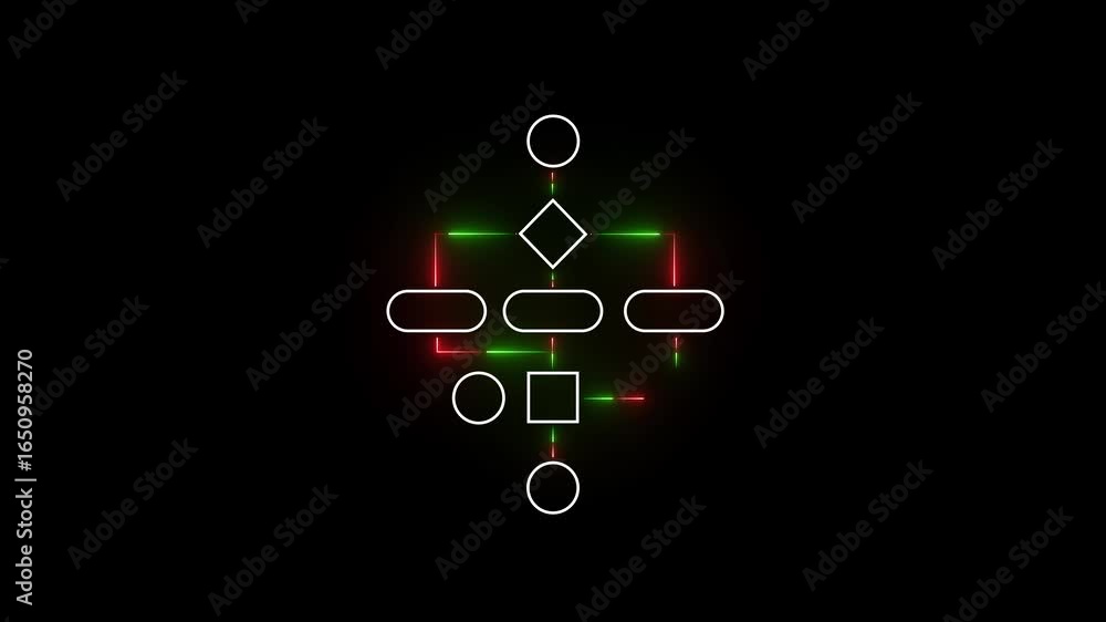 Block diagram concept, analysis scheme, logical, algorithm, flow chart ...
