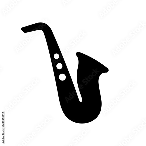 サクソフォンのシルエットアイコン｜Silhouette Icon of Saxophone