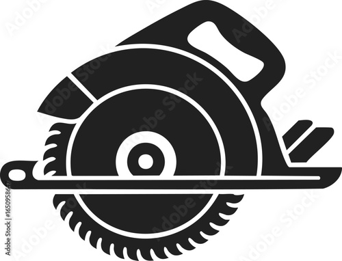Circular saw, power saw, woodworking tool, cutting instrument designed for precision with sharp teeth for effective slicing of wood and materials