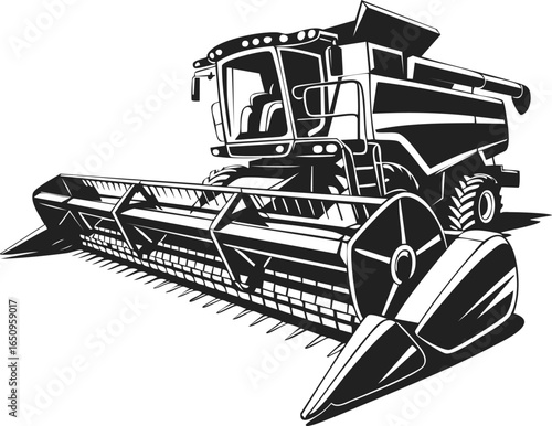 Combine harvester, agricultural machinery, crop harvesting tool, farming equipment, field harvester