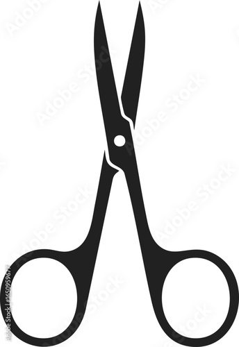 Cuticle scissors, grooming tool, manicure scissors, precision cutting implement, nail care accessory, personal grooming utensil