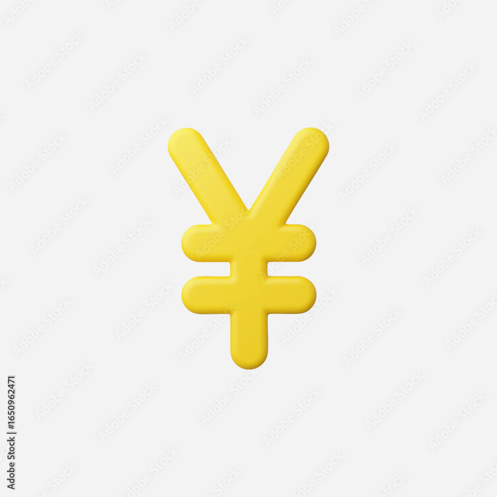 Fototapeta premium 3d Realistic Yen icon vector Illustration