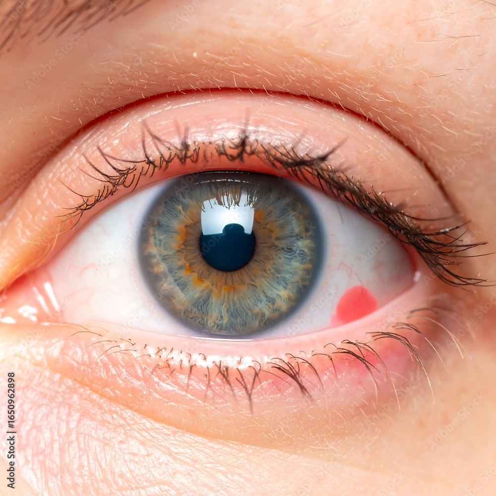 Fototapeta premium Red spot on eye