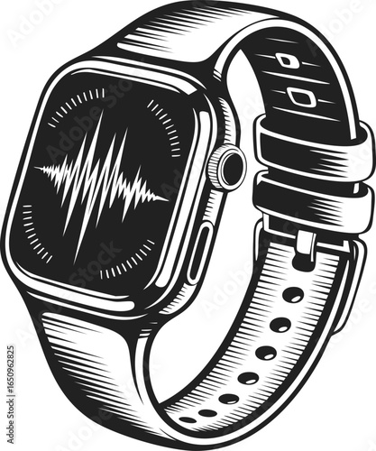 Health monitor smartwatch, wearable technology, fitness tracker, heart rate monitor, digital wrist device