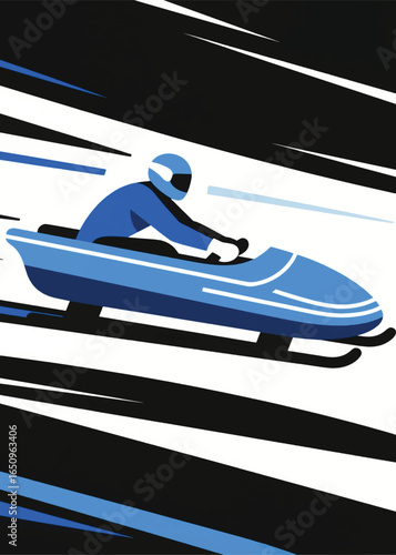 luge sport speed Illustrator Artwork design template poster