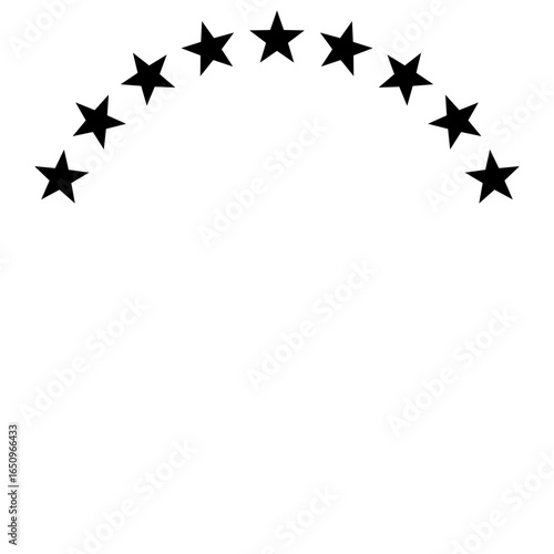 Curved star ornament – Premium curved star flourish perfect for luxury seals, emblems, and exclusive labels