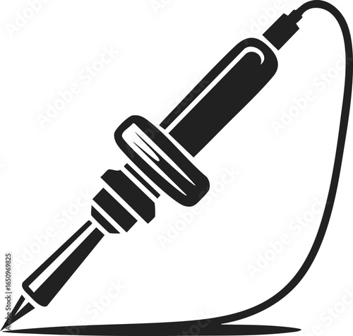 Soldering iron, electrical tool for metalwork, heated device for joining, craftsmanship equipment for hobbyists and professionals