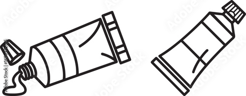 Black and white vector illustration of a man shopping in a supermarket