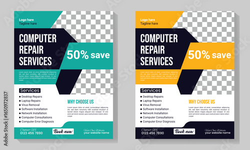 computer repair Service flyer Template