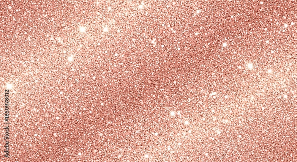 Fototapeta premium A shimmering rose gold glitter background, sparkling with tiny flecks that catch the light beautifully.
