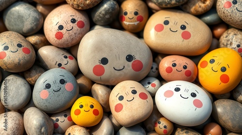 Smiling Rocks With Happy Faces