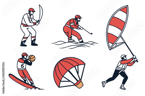 Collection of diverse sports and recreational activities