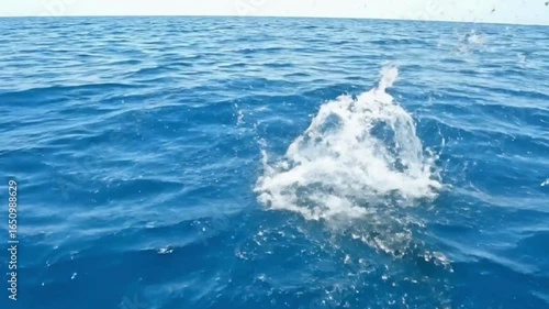 Wallpaper Mural Dolphin Leaping Out of Ocean Water Torontodigital.ca