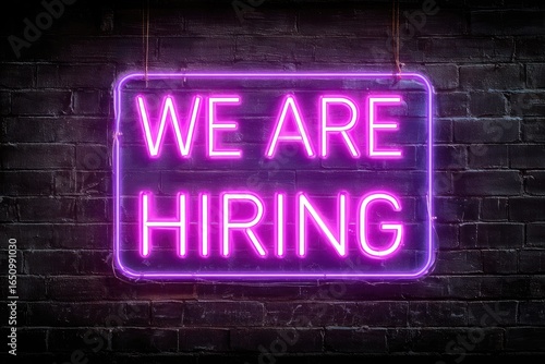 Neon sign, purple, 