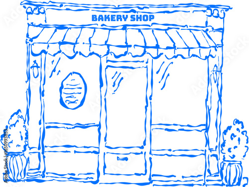 Bakery storefront with window display