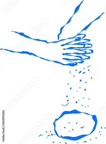 Hand kneading soft dough