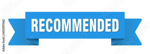 recommended ribbon isolated on transparent background. recommended ribbon