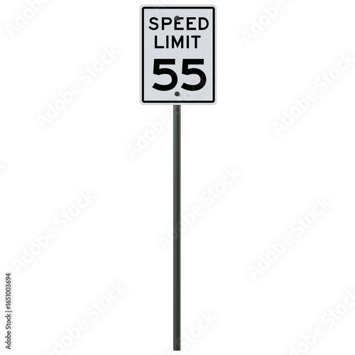 Konstfotografi Speed limit 55 road sign