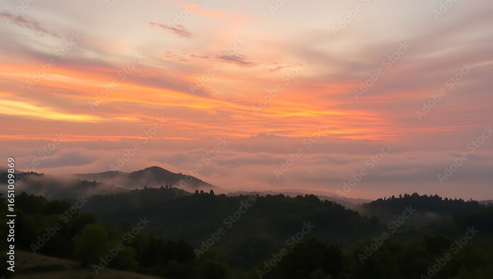 Obraz premium sunset in the mountains