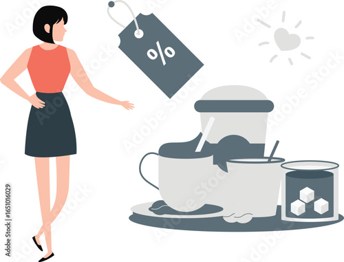 Girl gives discount on tea stall