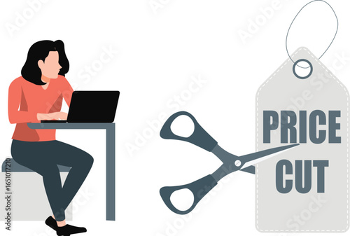 Girl working on laptop