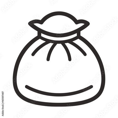Small sack style buckwheat pillow outline design