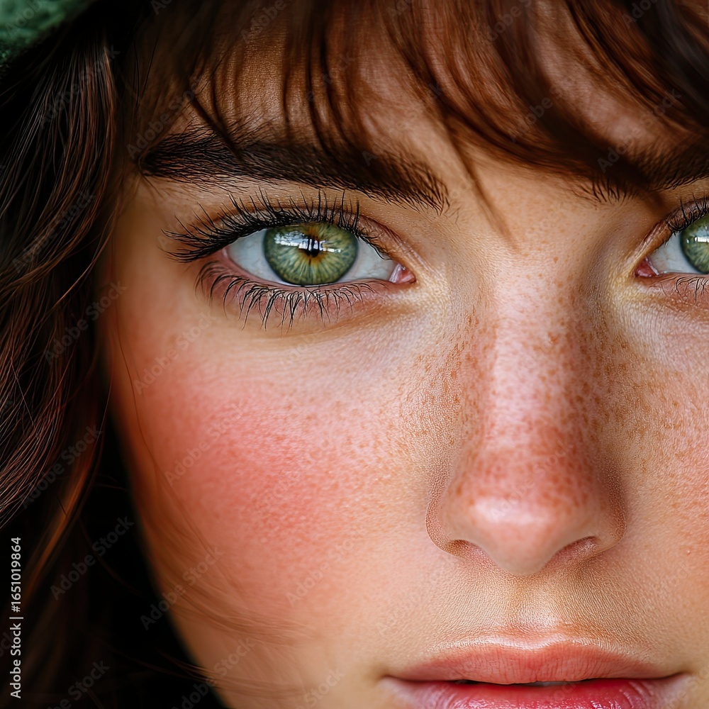 Obraz premium Intense Close-Up Portrait with Strong Expression