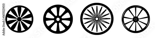 Unique wheel designs showcasing innovative patterns and styles for automotive enthusiasts in a creative art setting