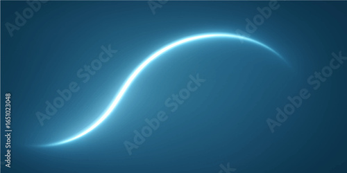 Abstract blue space background with stars and glowing lights