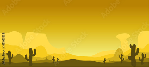 sunset in the desert