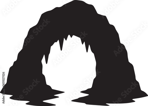 cave silhouette vector