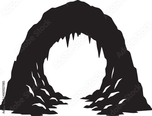 cave silhouette vector