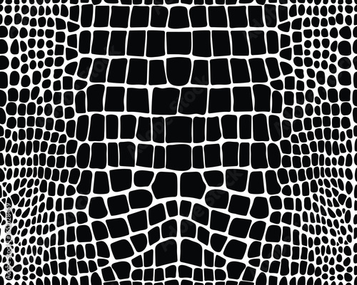 Alligator skin on a white background, seamless pattern