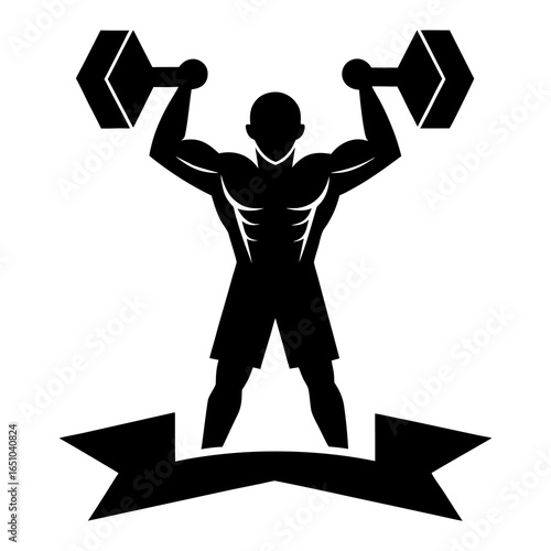 Power bands silhouette vector illustration for exercise 